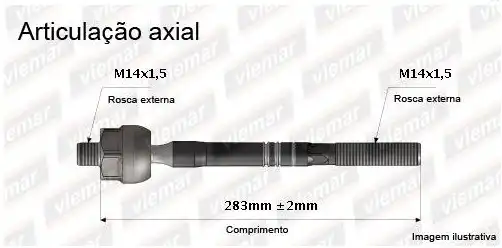 BARRA AXIAL CORSA/CELTA/PRISMA 01...(MACHO)