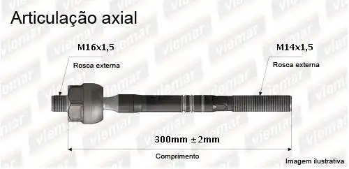 BARRA AXIAL CROSSFOX/GOL/VOYAGE/POLO/SAVEIRO 08.....DH